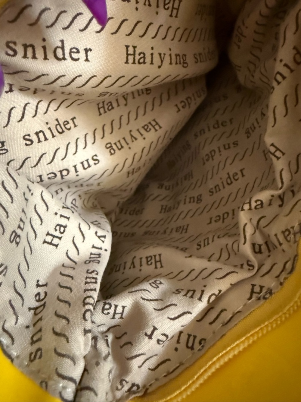 Haiying Snider Bright Yellow Snake Embossed Faux Leather Satchel Shoulder Bag - Picture 14 of 14